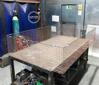 Wire mesh basketball scorebord guard security guard uk made